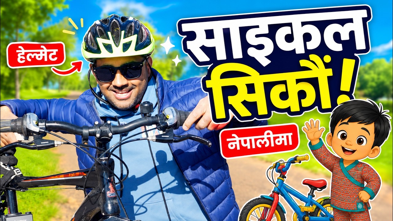 Can a Kid Ride a Bike? | Bike Fun in Nepali for Kids | Nepali Kids Video