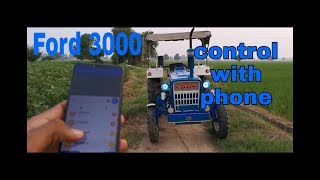 Control tractor with phone