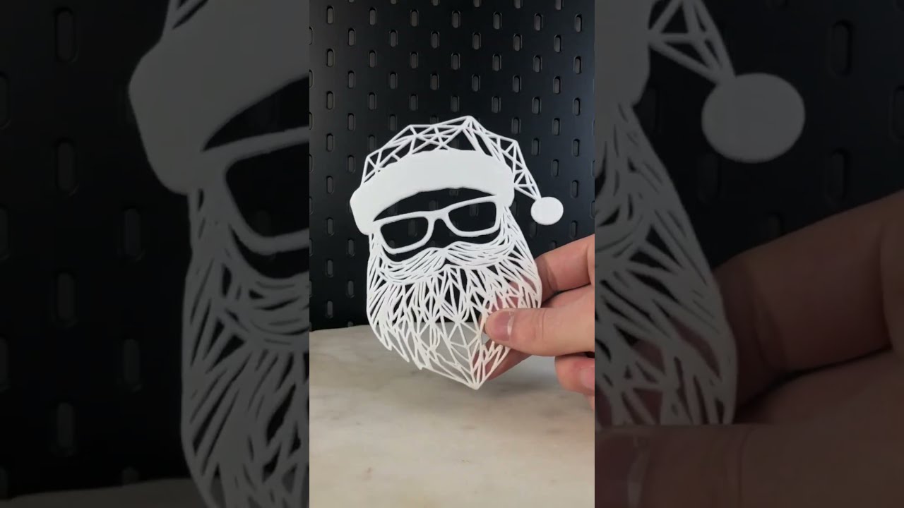 3D Printed Santa Claus Wall Art
