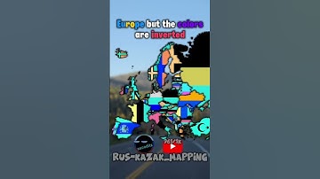 Europe but the colors are inverted #map r#fypシ゚viral  #geography