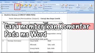 Cara Menambah Komentar pada File Ms Word