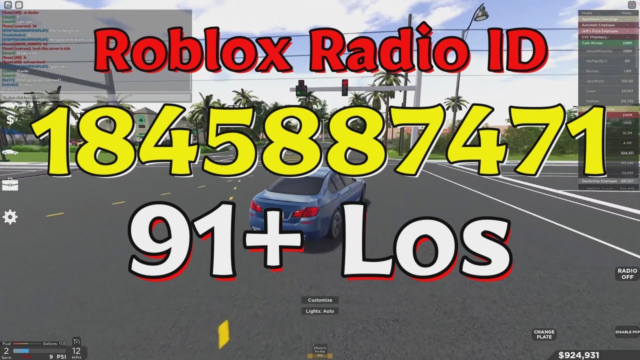 Los Roblox Radio Codes/IDs YouTube