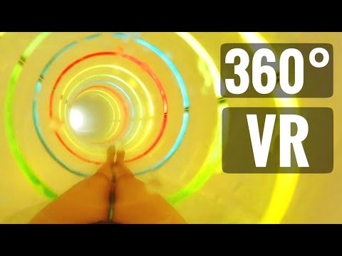 360 VR video New Water Slide Girl on AIDAnova cruise ship POV 360°
