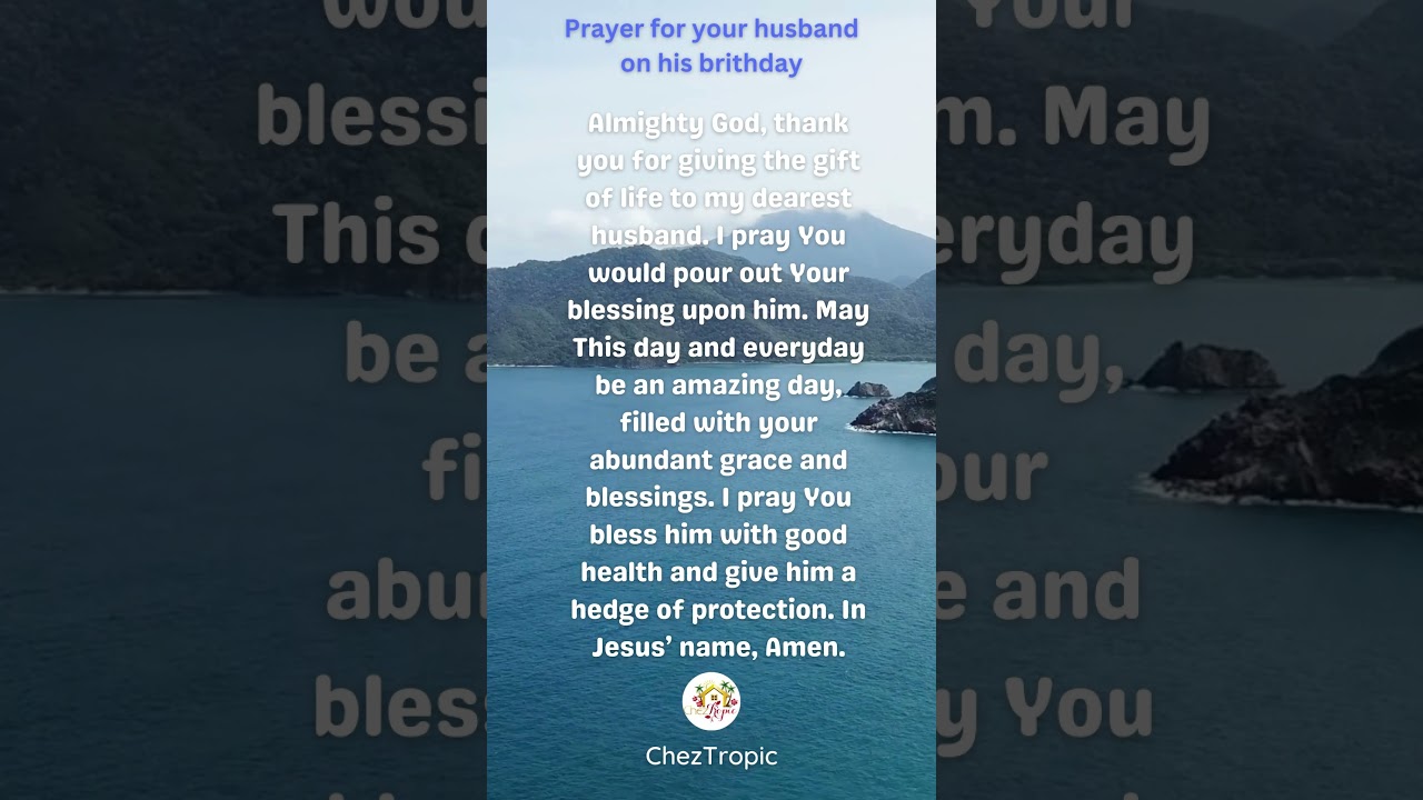 A Birthday Prayer For Husbands