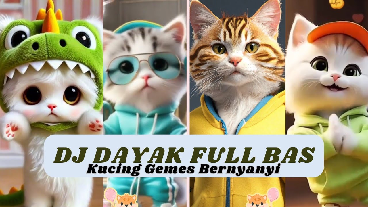DJ DAYAK FULL BAS #youtubeshorts #kucing #cat #viral #videolucu - YouTube