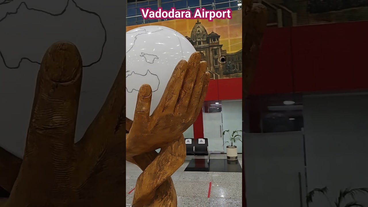 World Map at Vadodara Airport