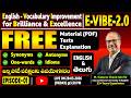 E-VIBE 2.0 | Free Vocabulary Enrichment Test-01 Explanation | By Jain Sir | Everest Coaching Point