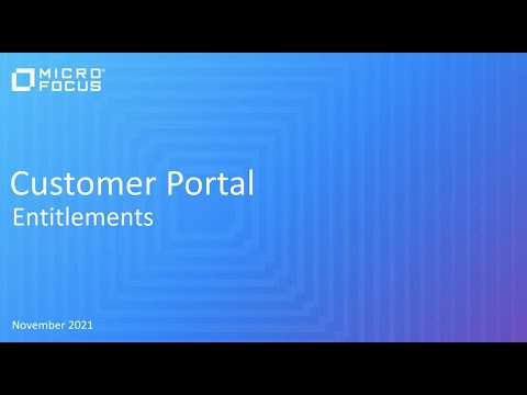 Customer Portal - Entitlement and Asset Management Overview