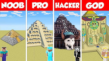 Minecraft Battle: NOOB vs PRO vs HACKER vs GOD: SAND DESERT HOUSE BASE BUILD CHALLENGE / Animation