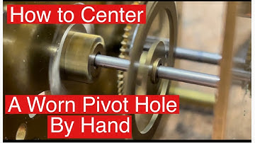 Clock Repair - How to Center a Worn Pivot Hole by Hand #clockrepair #centerawornpivothole