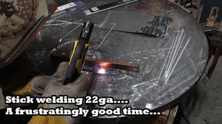Stick welding thin 22Ga (.030/.75mm) sheet metal: it can be done, but should you...