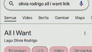 olivia rodrigo - all i want (lirik+terjemahan)