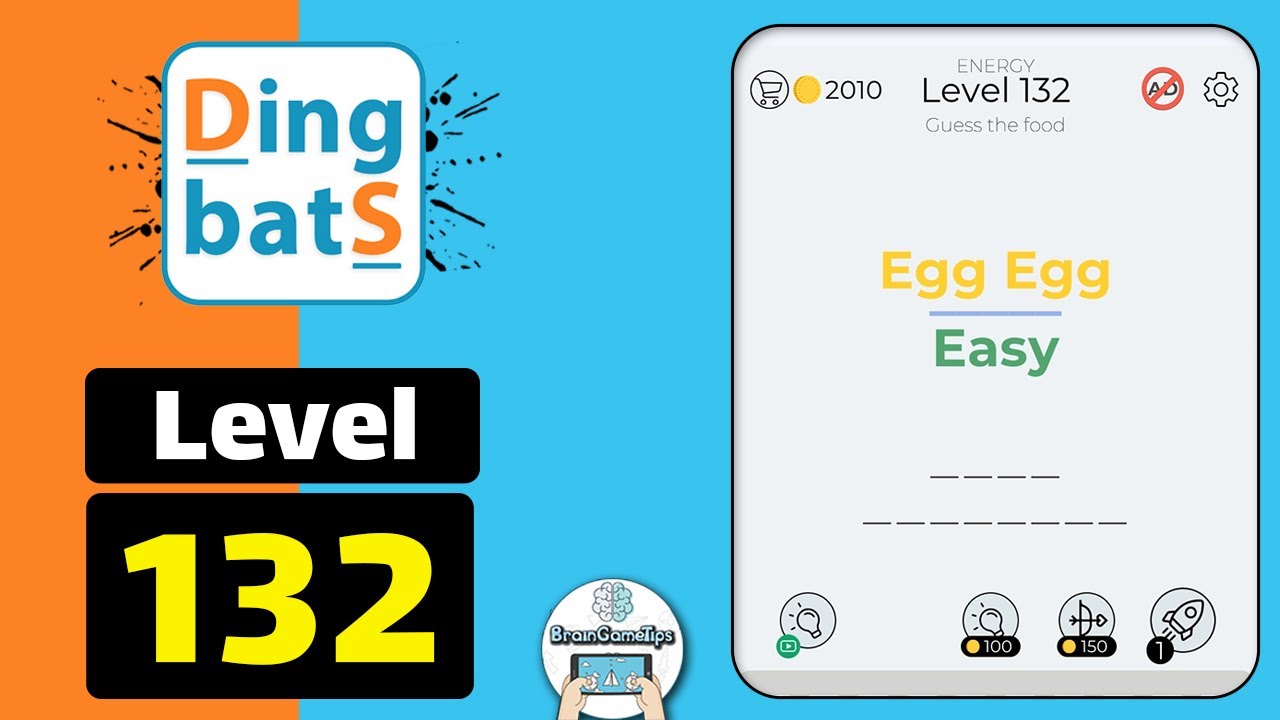 Dingbats Level 132 Egg Egg Easy Walkthrough - YouTube
