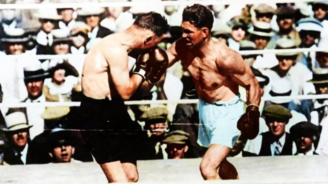 Jack Dempsey vs Tommy Gibbons - Highlights in Color (04.07.1923)