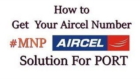 How to get Aircel Port/UPC Number 😘😘😘