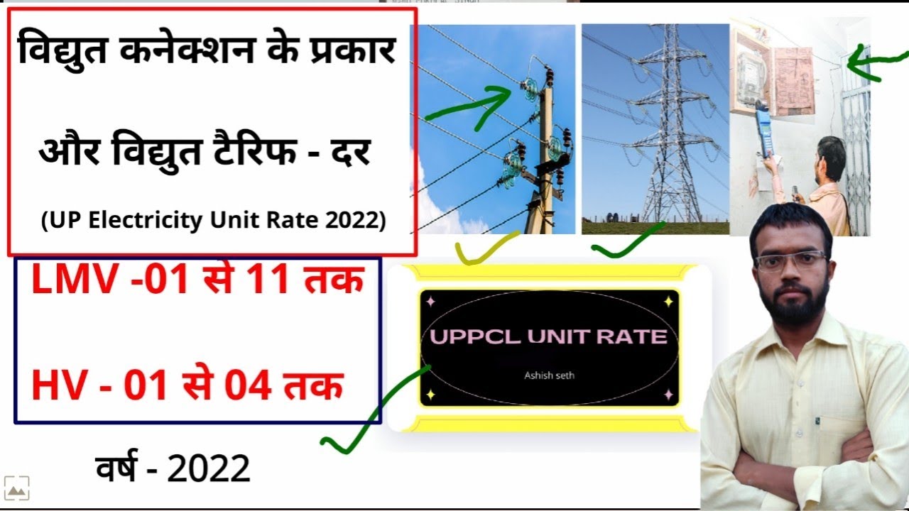 विद्युत कनेक्शन के प्रकार | विद्युत टैरिफ डर | up_unit_rate_2022