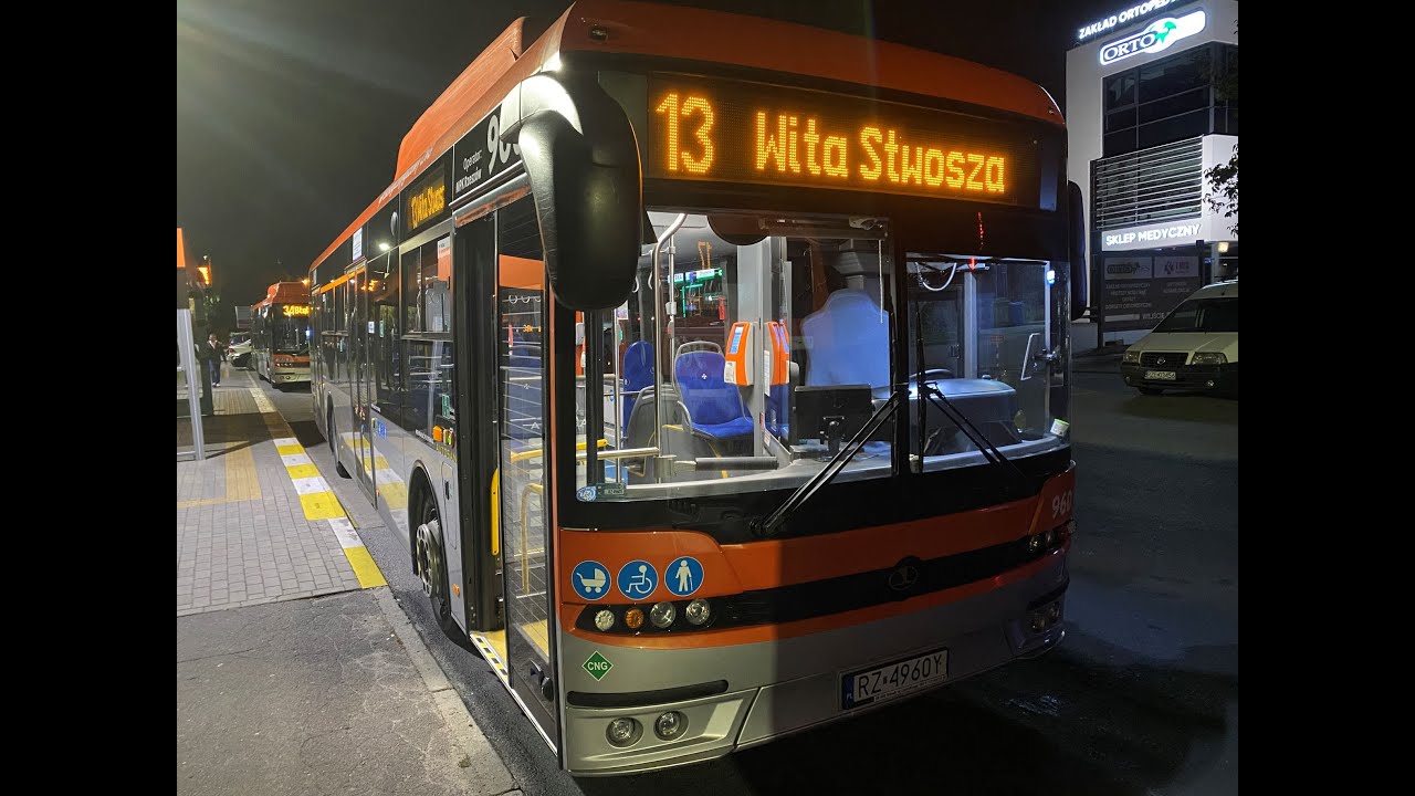 🚍MPK Rzeszów🚍 Linia 13. Lwowska Szpital Pętla➡️Wita Stwosza Pętla (Autosan Sancity M12LF CNG #960)