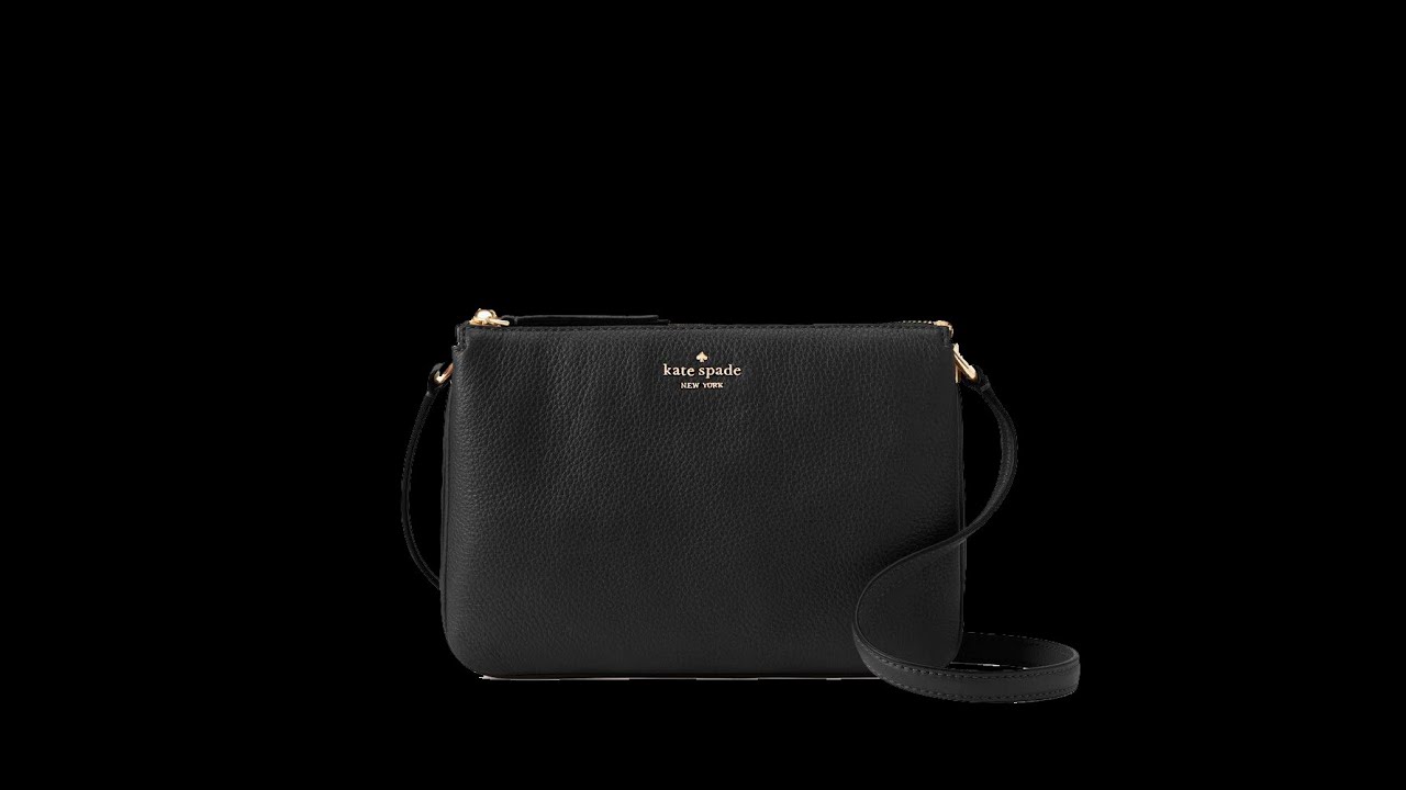 Kate Spade New York Triple Gusset Crossbody, Black: Handbags