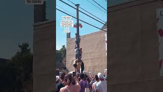Pole Climbing At The South 9th Street Italian Market Festival!