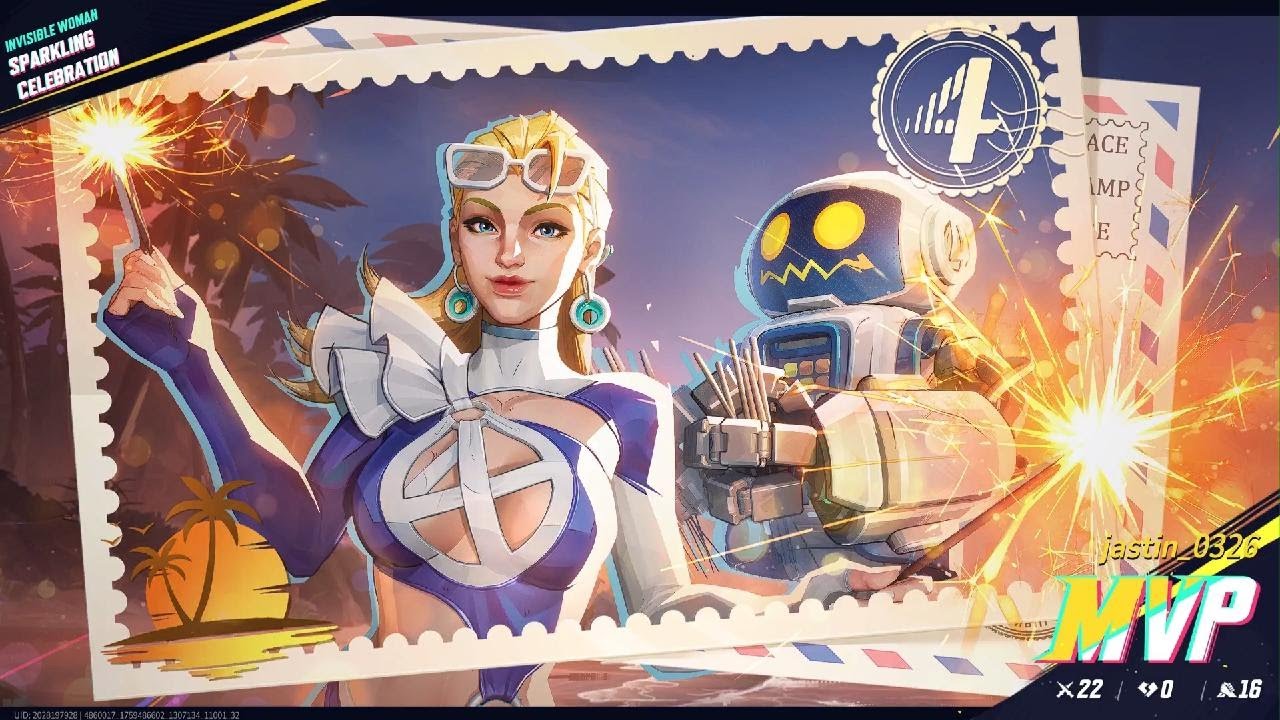 Marvel Rivals Invisible Woman Azure Shade MVP 22 Kills and Zero Deaths in Throne of Knull