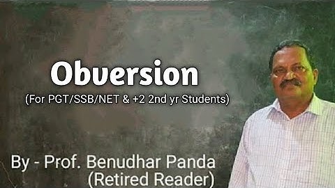 Obversion (For PGT/SSB/NET/+2 2nd yr Logic Students) By Prof. Benudhar Panda(Retired Reader)