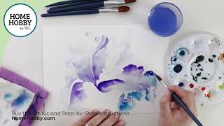 Watercolor Paint Iris By Robin Berry • Intermediate • HomeHobby by 3L Art Studio