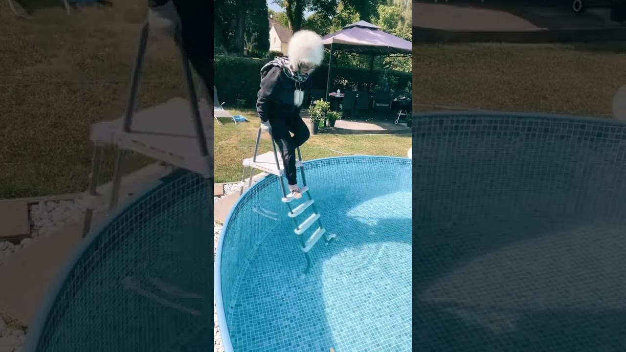 Wenn das Wasser im Pool zu kalt ist 🥶😅 