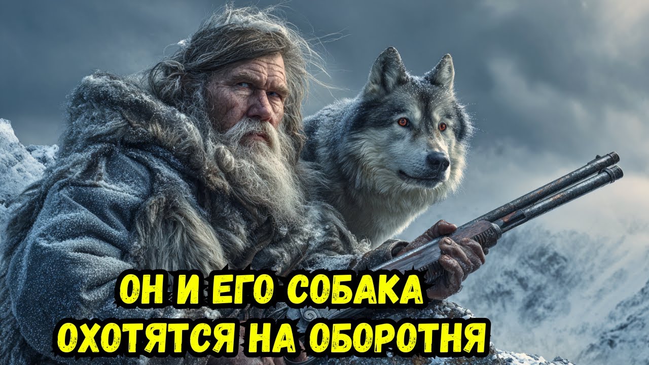 Одинокий русский охотник идет по горам со своим верным псом, охотится на зверей и спасает город.