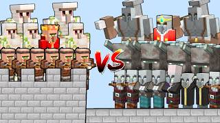CAN THE ILLAGER ARMY CROSS THE BRIDGE AND DESTROY THE VILLAGER CASTLE? | Minecraft Mob Battle screenshot 2