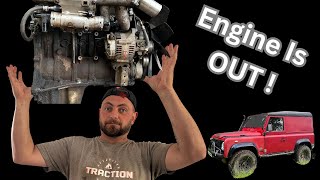 Land Rover Defender TD5 Engine Out | Rear Crank Seal Gone