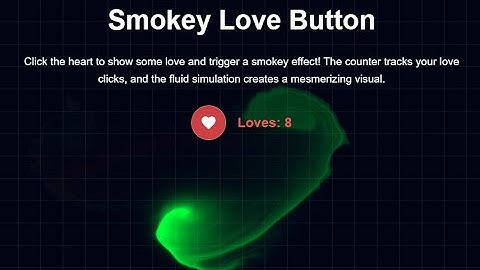 Smokey Cursor Effect with Color-Changing Love Button | HTML CSS JavaScript Tutorial
