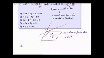 Labtube-(Math 1229)-Test 1 Review: Question 14 Plane parallel to two lines