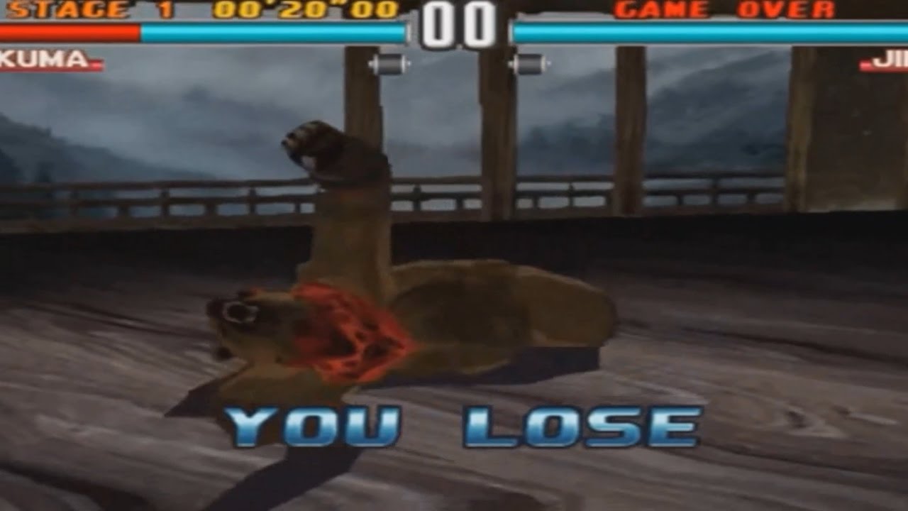 Tekken 3: All Lose Poses - All Characters (Time Up)