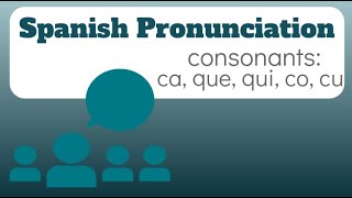 Spanish pronunciation: ca, que, qui, co, co Spanish pronunciation: ca, que, qui, co, co