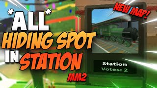 ALL MM2 HIDING SPOTS IN STATION (NEW 2021 MAP)