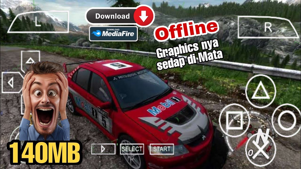 (140mb) sega rally championship (video game) || Gameplay with ppsspp