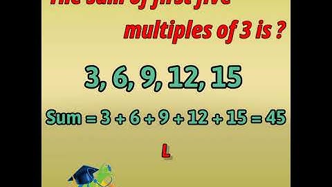 Sum of First Five multiplies of 3 | Learn with BSA |#Shorts#youtubeshorts