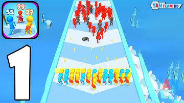 STICKMAN BATTLE 3D : Walkthrough Gameplay Part 1 - Kill the enemy (Android,iOS)