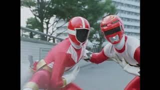 GoGoV   Vs  Gingaman - Team Up Fight