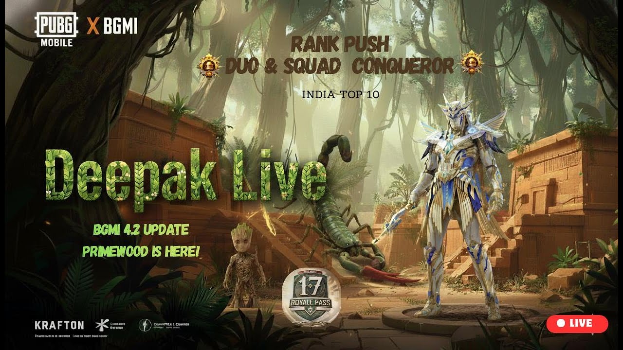 Deepak live  4.2 UPDATE  New Tamil live bgmi streamer 