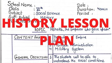 HISTORY LESSON PLAN || LESSON PLAN B.ED || TOPIC - ASHOKA ||