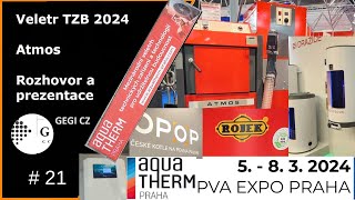 kotle Atmos | rozhovor | prezentace výrobků | veletrh Aqua Therm Praha 2024