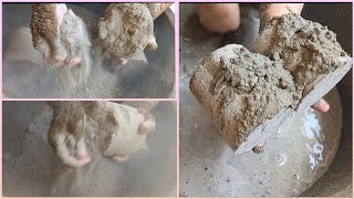 soft smoth dusty cement crumbling in water & dry - whole crumbling - asmr cement - asmr sleep aid