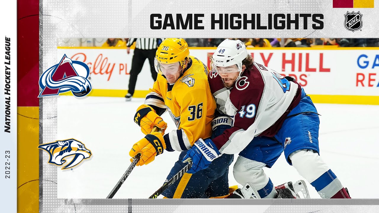 Colorado Avalanche vs Nashville Predators