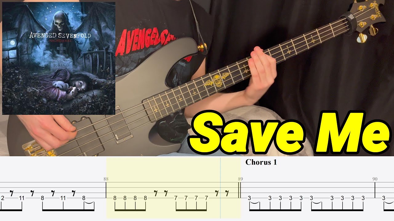 Watch Save Me - Avenged Sevenfold - Bass Cover (With Tabs!) on YouTube Watch Save Me - Avenged Sevenfold - Bass Cover (With Tabs!) on YouTube