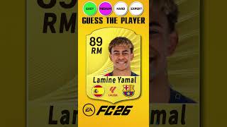 FOOTBALL QUIZ:GUESS THE FOOTBALL PLAYERS BY FIFA 26 CARD | FOOTBALL QUIZ TRIVIA 2025