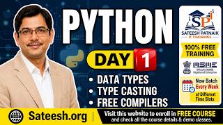 Python Day 1 | Complete Beginner Class | Free Python Online Training | Sateesh Patnaik IT Trainings Guide