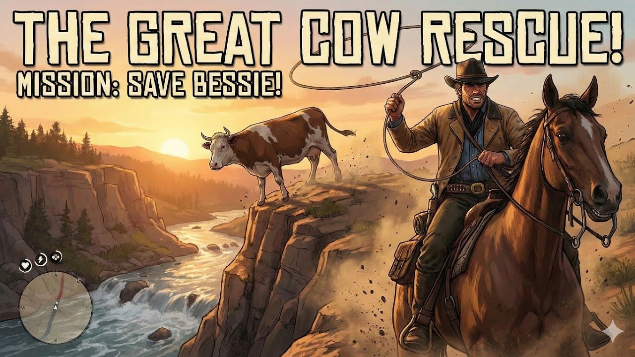 The Impossible Cow Rescue! 🤠 RDR2 Cinematic Gameplay universe gaming ...