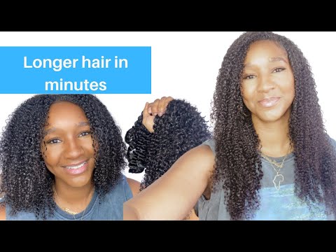 video about Clip in Hair Extension Kinky Curl