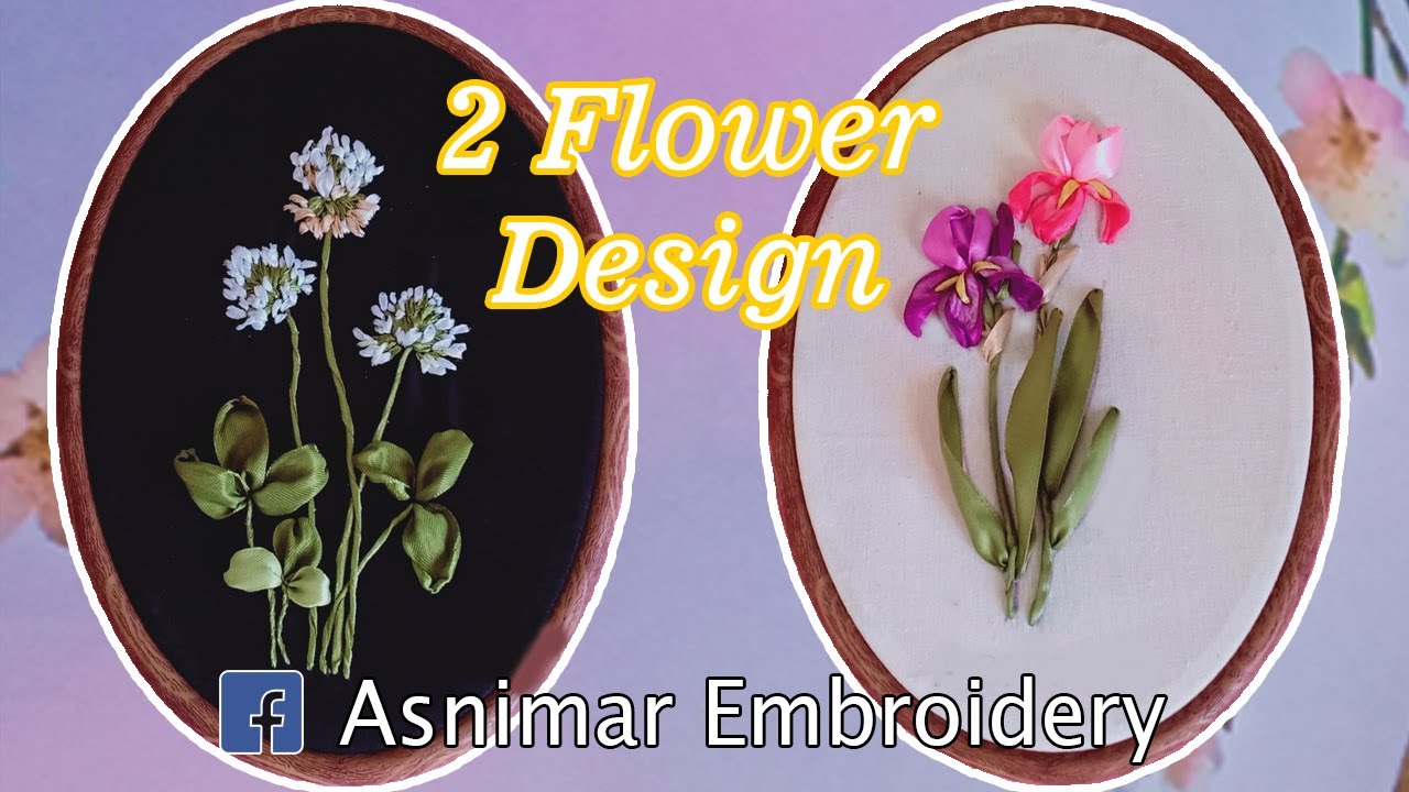 Two Different flower Design in Embroidery